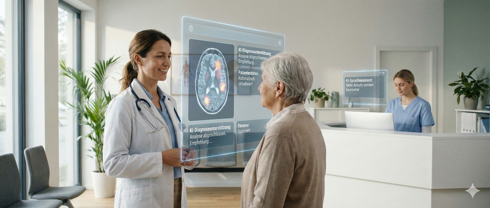 Entspannte Arztpraxis dank KI